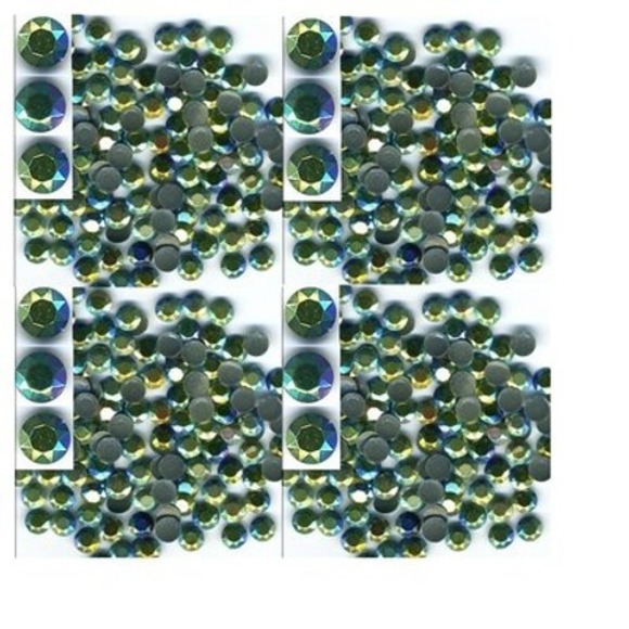 The Unbranded Brand Jewelry - RHINESTUDS Faceted Metal 4mm AB ICE SEA  Hot Fix 1gr‎